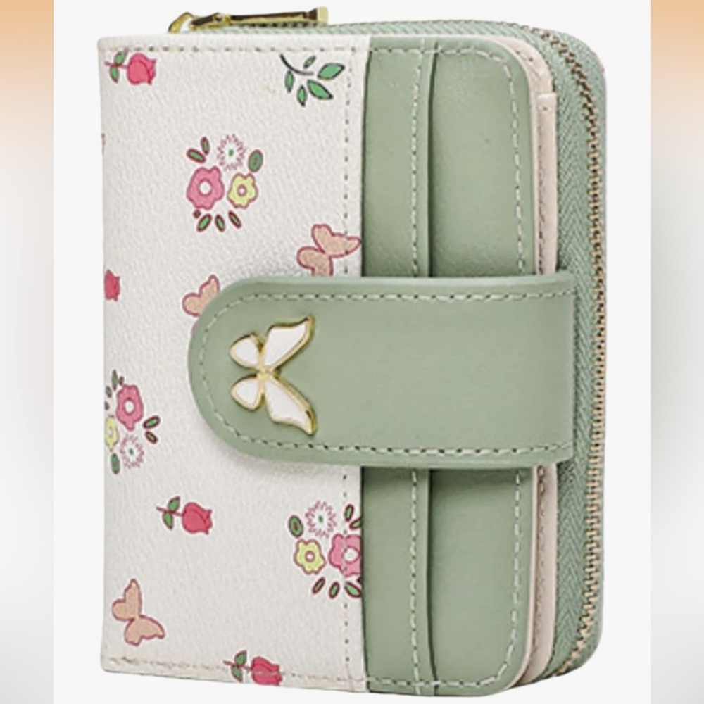 🆕 Women Small RFID Blocking Bifold Compact Credit Card Holder